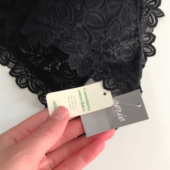 NWT New Black Aerie Lace Bralette - Picture 3 of 4